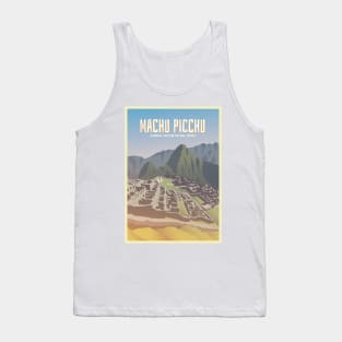 Machu Picchu, Peru - Vintage Travel Poster Tank Top